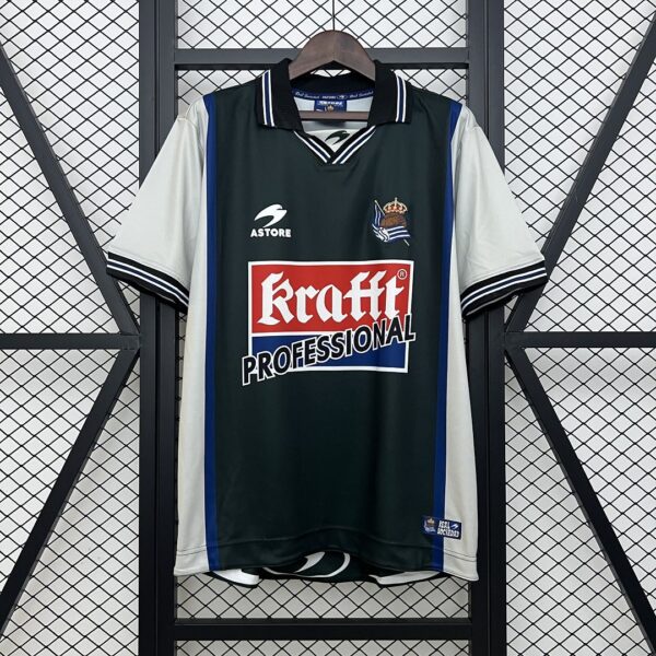 Real Sociedad Away Retro Kit Vintage Shirt