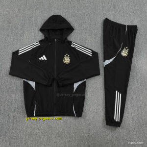 Argentina Black Full zipper Jacket Tracksuit+ long pants