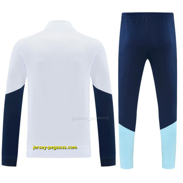 Argentina White & Navy Blue Zipper Jacket Tracksuit + Long Pants