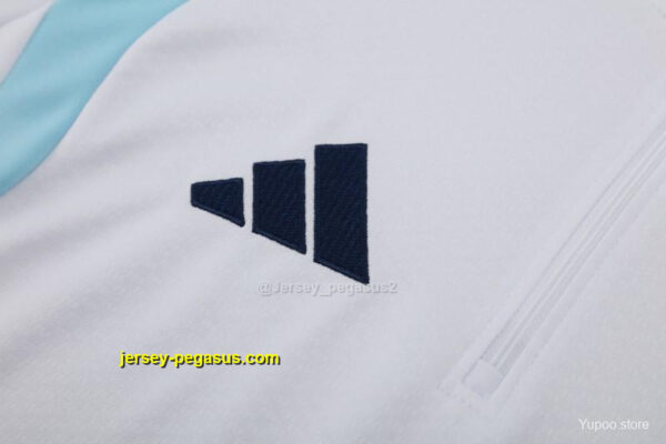 Argentina White Half Zipper Jacket Tracksuit + Long Pants