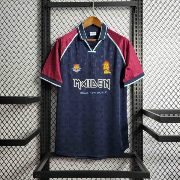 West Ham Iron Maiden Home Joint Board Retro Kit Vintage Shirt