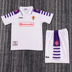 Fiorentina Away Retro Kid Kits Youth Apparels Soccer