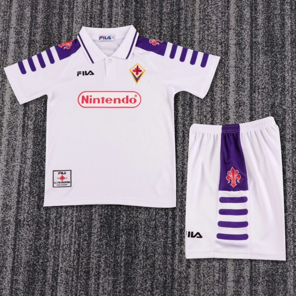 Fiorentina Away Retro Kid Kits Youth Apparels Soccer