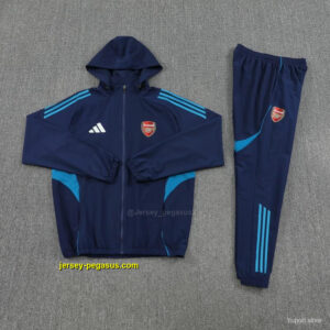 Arsenal Navy Blue Full zipper Jacket Tracksuit+ long pants