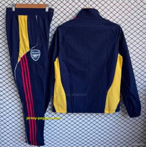 Arsenal Navy Blue with Red Full zipper Jacket Tracksuit+ long pants