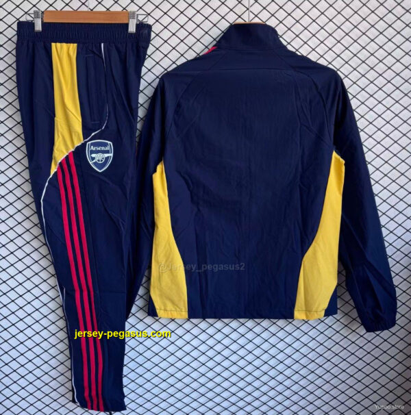 Arsenal Navy Blue with Red Full zipper Jacket Tracksuit+ long pants