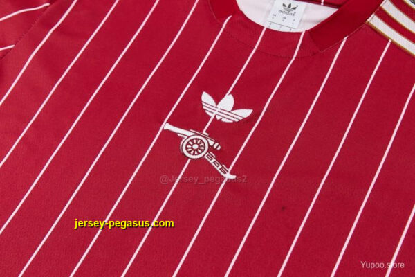 Arsenal Red Stripes Short Sleeve Tracksuit + Long Pants