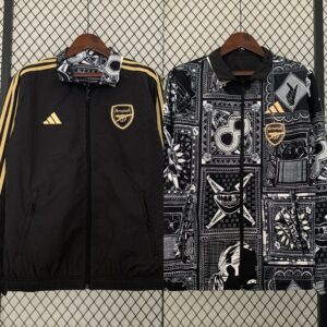 Arsenal black reversible Windbreaker
