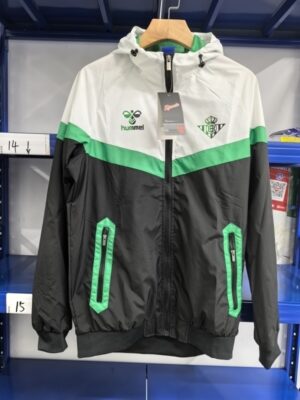 2025-26 Real Betis White and Black windbreaker