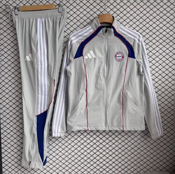 FC Bayern Munich 2025-26 Gray Windbreaker Suit