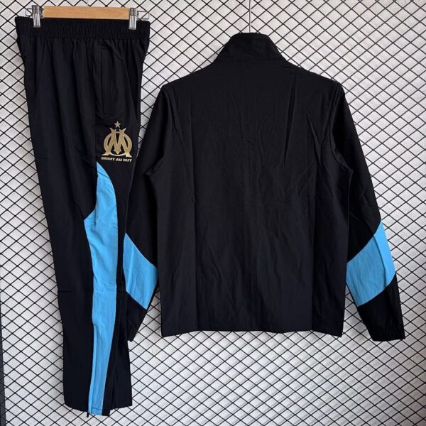 Olympique de Marseille 2025-26 Black And Blue Windbreaker Suit