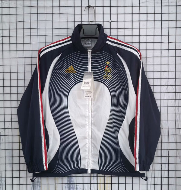 France black and white retro windbreaker