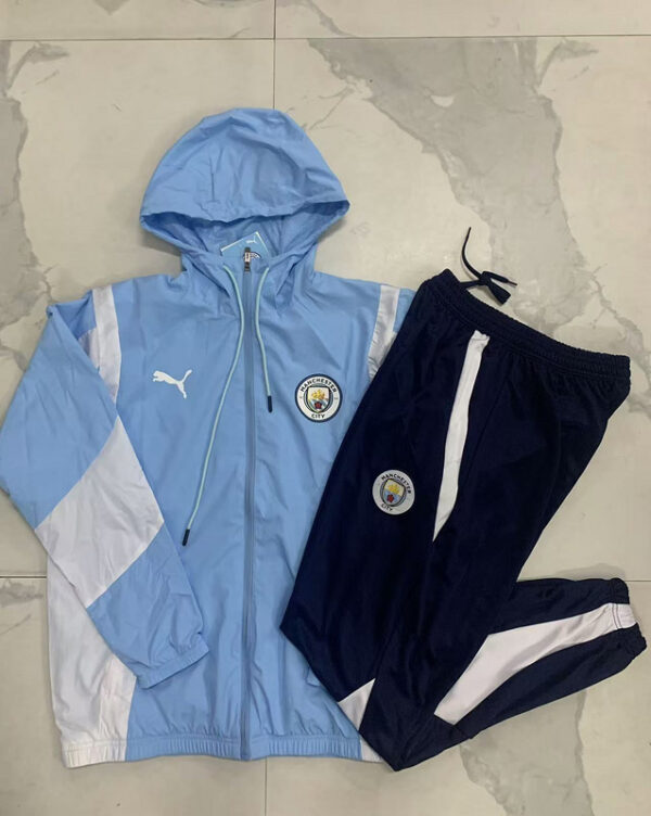 MCI Light Blue windbreaker suit