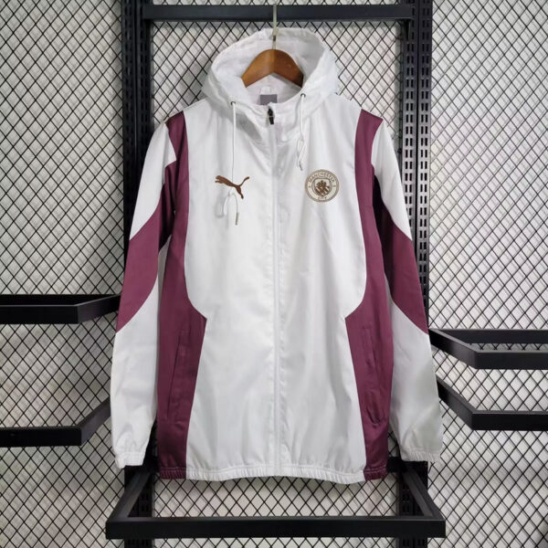 MCI white and red windbreaker