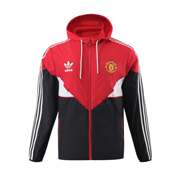 MNU red and black windbreaker