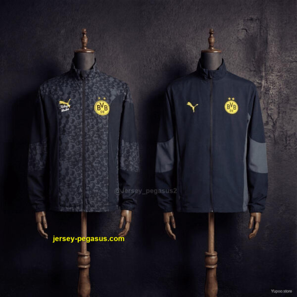 2026 Dortmund Black Reversible Jacket Windbreaker
