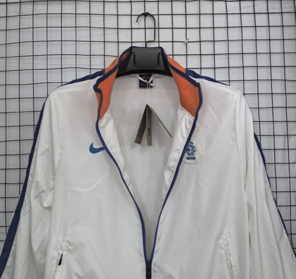 Netherlands White Retro Windbreaker