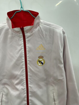 R MAD white and red reversible windbreaker