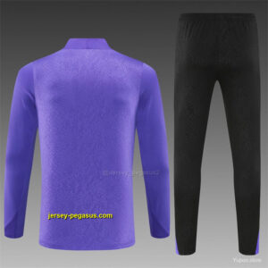 Barcelona Purple Joint Edition Half Zipper Jacket+Long Pants