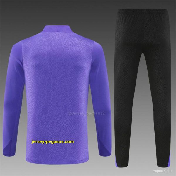 Barcelona Purple Joint Edition Half Zipper Jacket+Long Pants