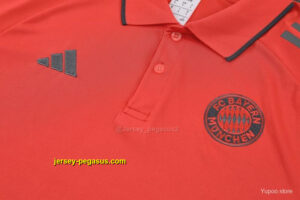 Bayern Munich Red Polo Training Shirt +Grey Long Pants Tracksuit