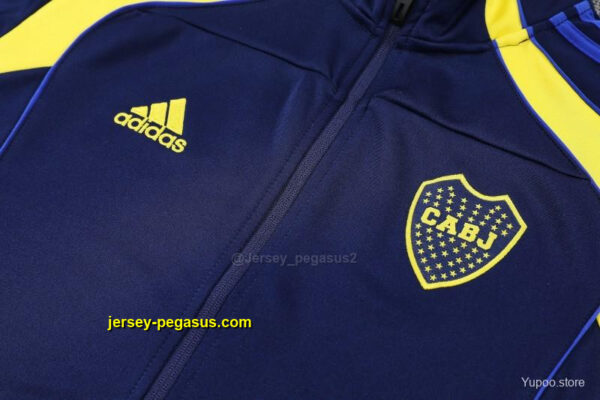 Boca Juniors Navy Blue Full Zipper Jacket Tracksuit + Long Pants