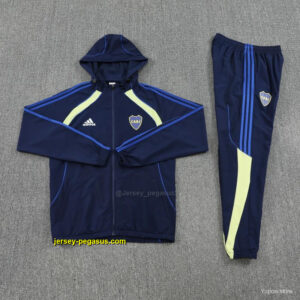 Boca Juniors Navy Blue Full zipper Jacket Tracksuit+ long pants