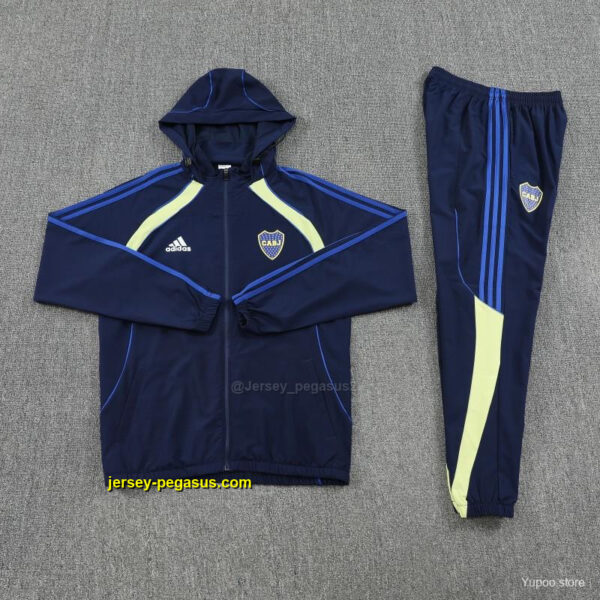 Boca Juniors Navy Blue Full zipper Jacket Tracksuit+ long pants