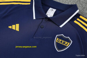 Boca Juniors Navy Blue Polo Training Shirt + Long Pants Tracksuit