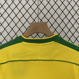 1998 Brazil Home Retro Kids Kit World Cup Shirt Soccer Jerseys