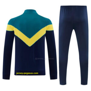Brazil Teal&Navy Blue Full Zipper Jacket Tracksuit + Long Pants
