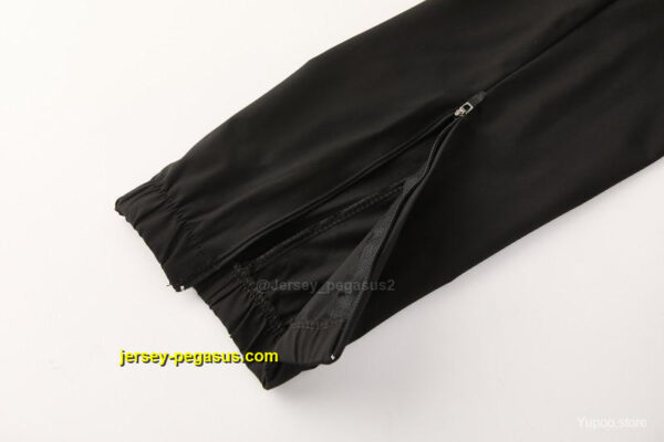 Chelsea Black Full Zipper Hooded Jacket Tracksuit + Long Pants