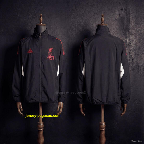 2026 Liverpool Black Jacket Windbreaker