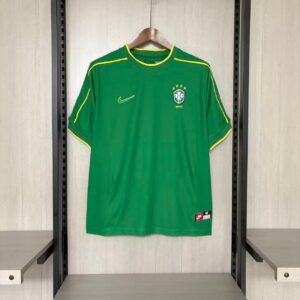 Retro Brazil 1998 Goalkeeper Green Jersey,