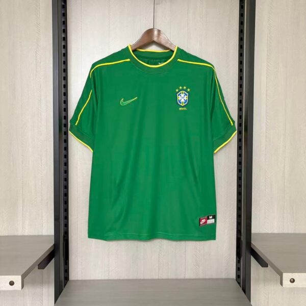 Retro Brazil 1998 Goalkeeper Green Jersey,