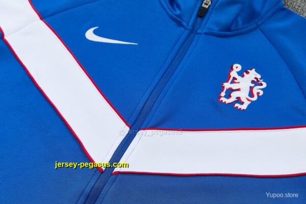 Chelsea Blue&White Full Zipper Jacket Tracksuit + Long Pants