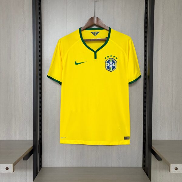 Retro Brazil 2014 Home Jersey,
