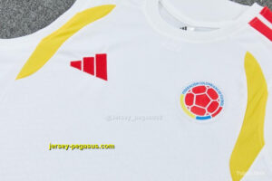 Colombia White Sleeveless Training Vest +Navy Blue Shorts Set