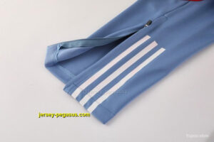 Cruzeiro Bluish Gray Navy Half Zipper Jacket+Long Pants