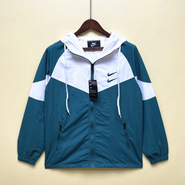 Nike Workwear Hooded Trench Coat Green White