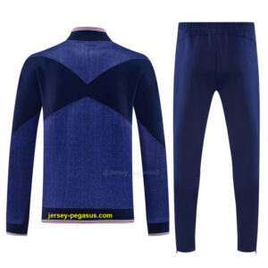 France Navy Blue Full Zipper Jacket Tracksuit + Long Pants