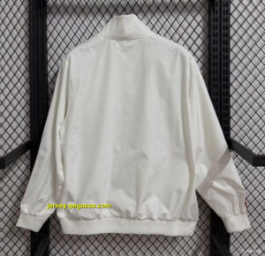 AC Milan White Red Black Striped Full Zipper Windbreaker