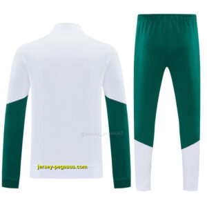 Italy White & Green Full Zipper Jacket Tracksuit + Long Pants