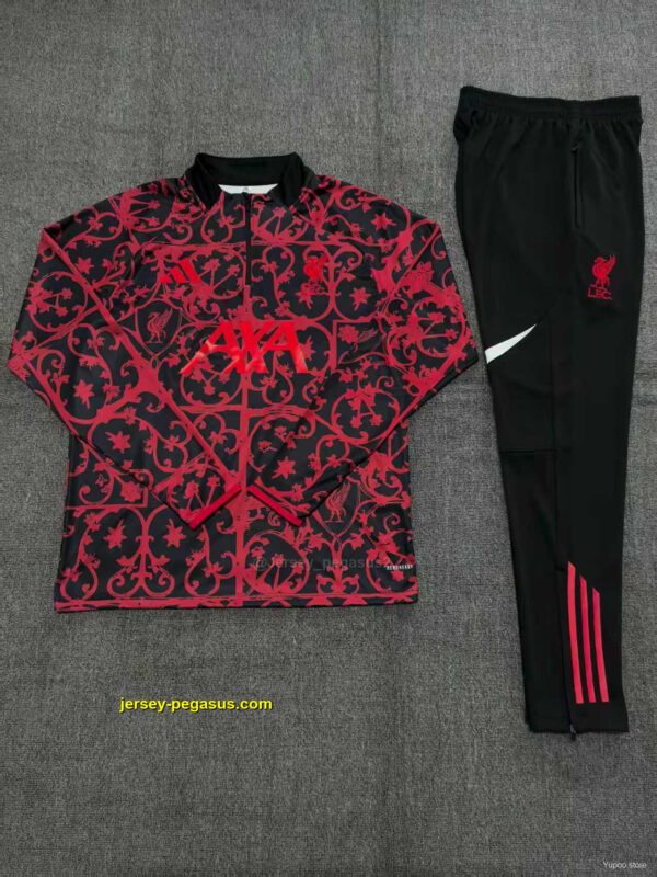 Kids Liverpool Red Camouflage Half Zipper Jacket+Long Pants