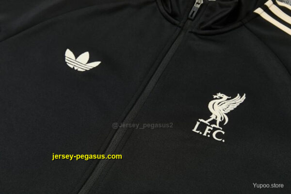 Liverpool Black & Cream Full Zipper Jacket Tracksuit + Long Pants