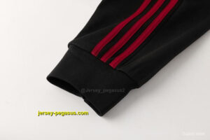 Liverpool Black Full Zipper Hooded Jacket Tracksuit + Long Pants