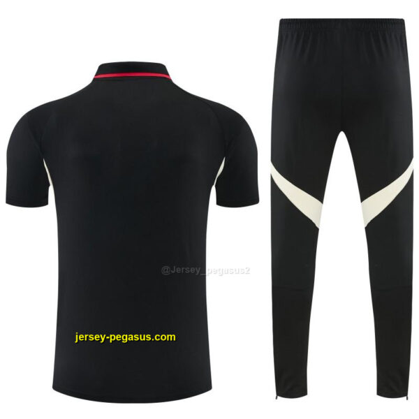 Liverpool Black Polo Training Shirt + Long Pants Tracksuit