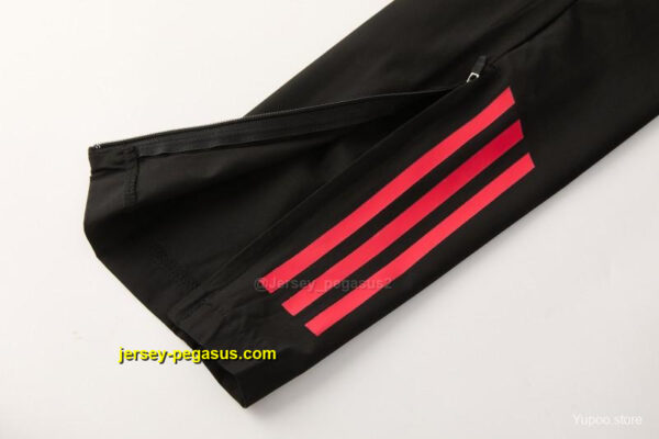 Liverpool Cream Full Zipper Hooded Jacket Tracksuit + Black Long Pants