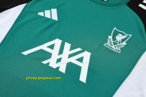 Liverpool Green & Black Short Sleeve+ Black Soccer Shorts