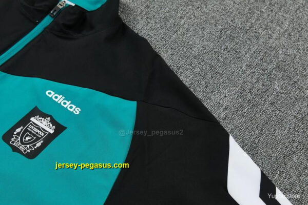 Liverpool Teal & Black Full Zipper Jacket Tracksuit + Long Pants